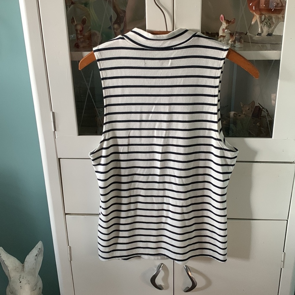 Abercrombie & Fitch sz S top sleeveless striped euc - Picture 4 of 4